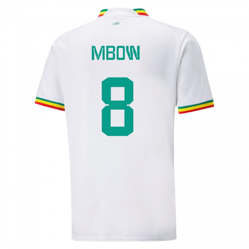 Kinder Senegalesische Mamadou Mbow #8 Weiß Heimtrikot Trikot 22-24 T-shirt Belgien