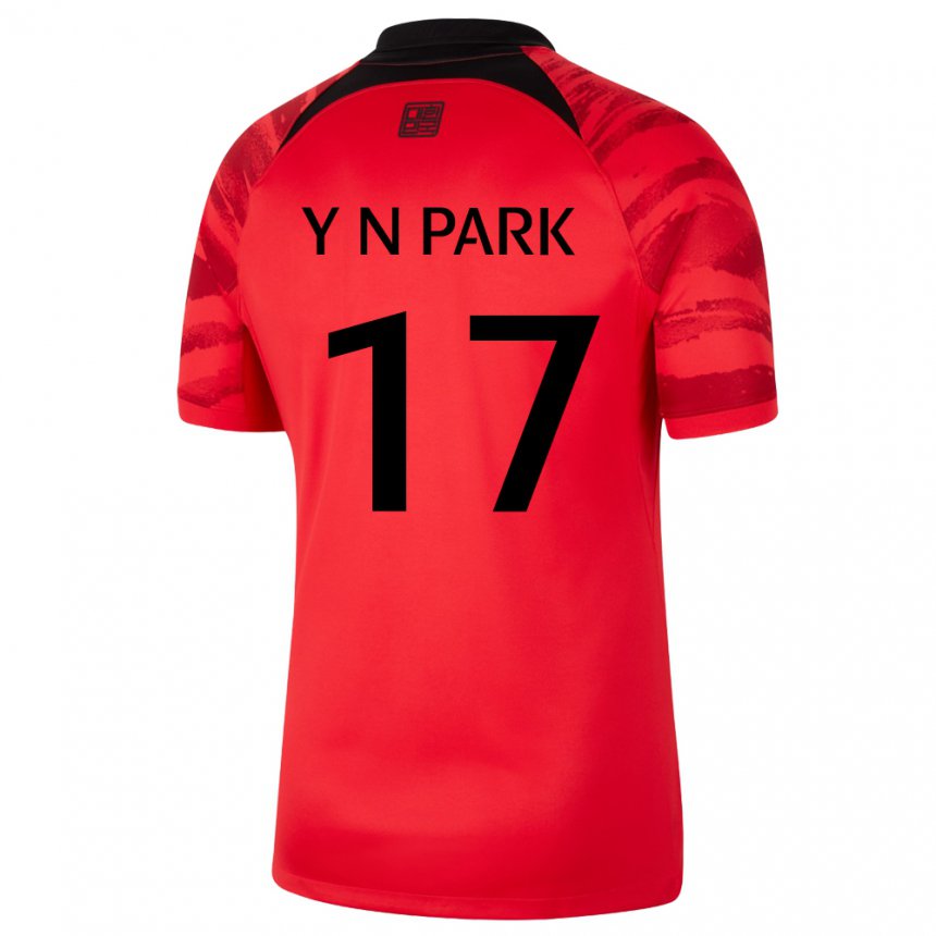 Kinder Südkoreanische Park Ye Na #17 Rot Schwarz Heimtrikot Trikot 22-24 T-shirt Belgien