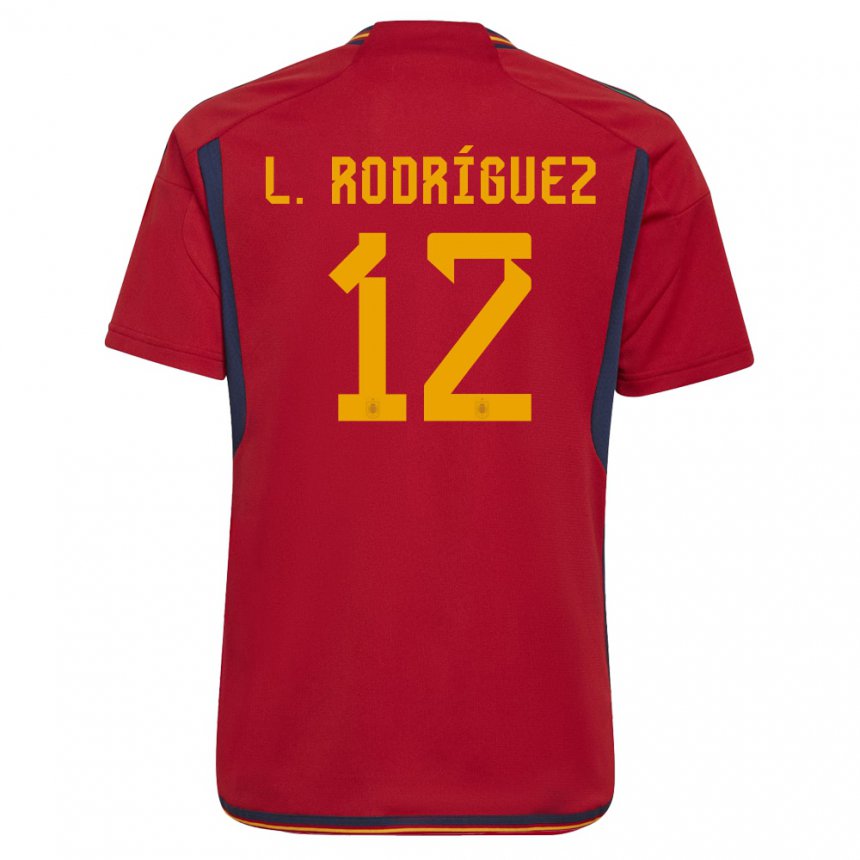 Kinder Spanische Lucia Rodriguez #12 Rot Heimtrikot Trikot 22-24 T-shirt Belgien