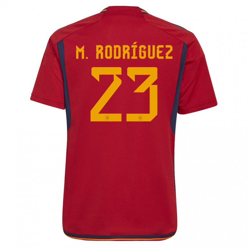 Kinder Spanische Misa Rodriguez #23 Rot Heimtrikot Trikot 22-24 T-shirt Belgien