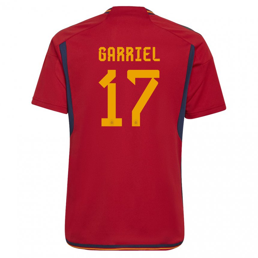 Enfant Maillot Espagne Ivan Garriel #17 Rouge Tenues Domicile 22-24 T-shirt Belgique