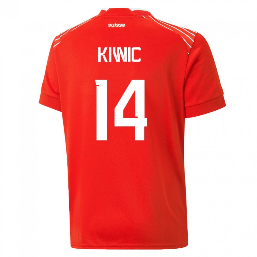 Kinder Schweizer Rahel Kiwic #14 Rot Heimtrikot Trikot 22-24 T-shirt Belgien