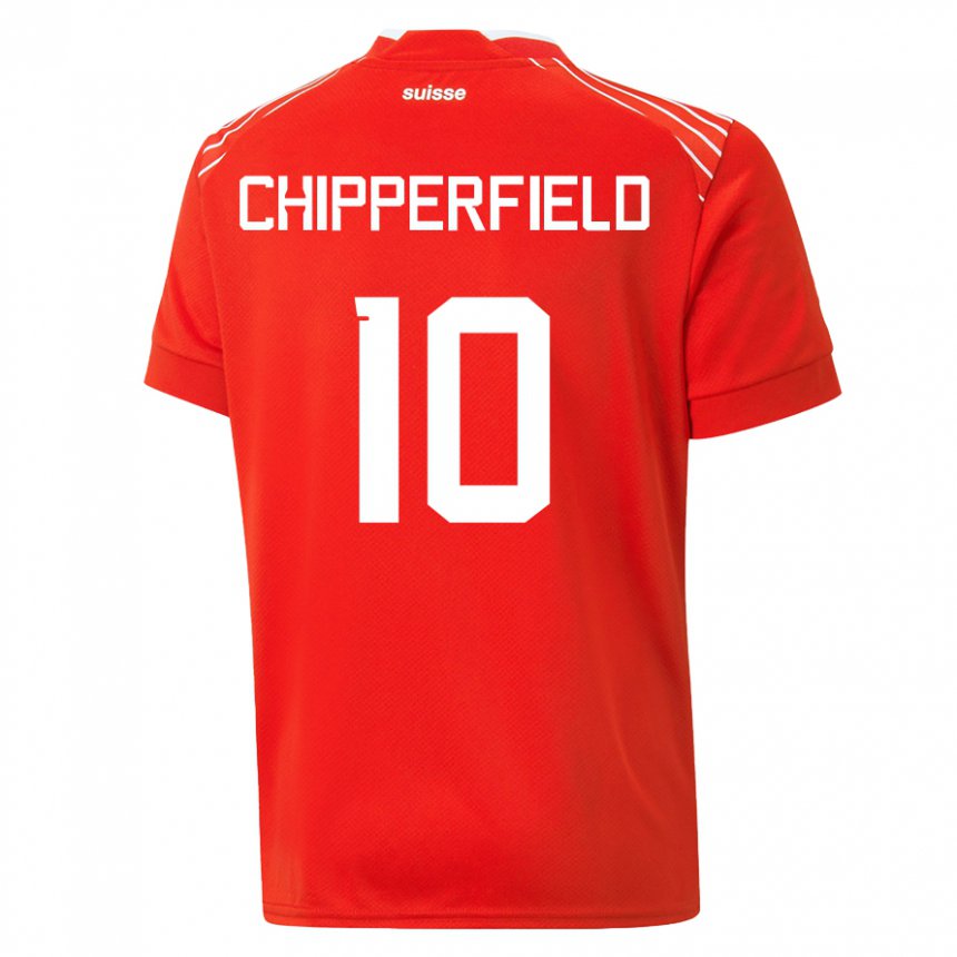 Kinder Schweizer Liam Chipperfield #10 Rot Heimtrikot Trikot 22-24 T-shirt Belgien