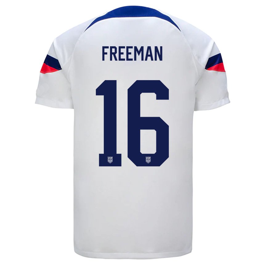 Kinder Us-amerikanische Alex Freeman #16 Weiß Heimtrikot Trikot 22-24 T-shirt Belgien