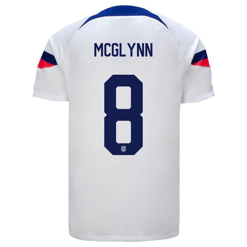 Kinder Us-amerikanische Jack Mcglynn #8 Weiß Heimtrikot Trikot 22-24 T-shirt Belgien