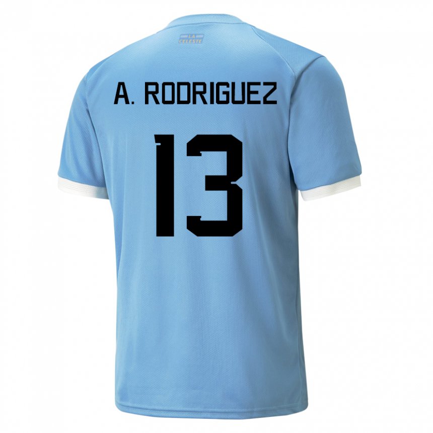 Kinder Uruguayische Agustin Rodriguez #13 Blau Heimtrikot Trikot 22-24 T-shirt Belgien