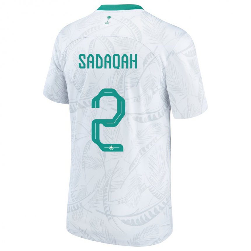 Kinder Saudi-arabische Bayan Sadaqah #2 Weiß Heimtrikot Trikot 22-24 T-shirt Belgien