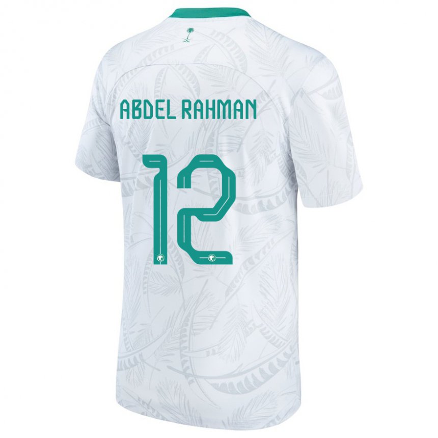Kinder Saudi-arabische Mona Abdel Rahman #12 Weiß Heimtrikot Trikot 22-24 T-shirt Belgien