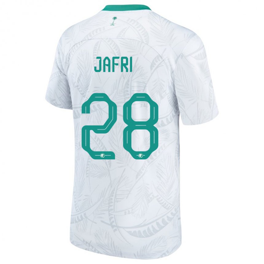 Enfant Maillot Arabie Saoudite Farah Jafri #28 Blanc Tenues Domicile 22-24 T-shirt Belgique