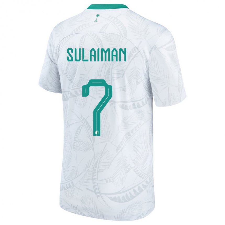 Kinder Saudi-arabische Mohammed Sulaiman #7 Weiß Heimtrikot Trikot 22-24 T-shirt Belgien