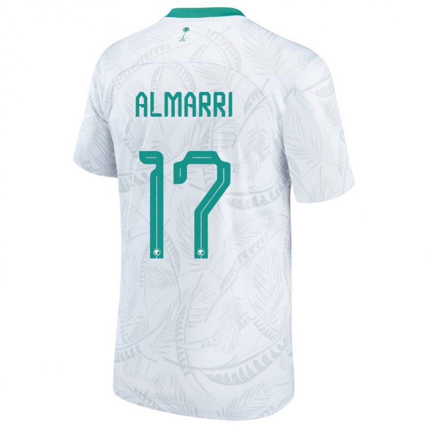 Enfant Maillot Arabie Saoudite Mohammed Almarri #17 Blanc Tenues Domicile 22-24 T-shirt Belgique