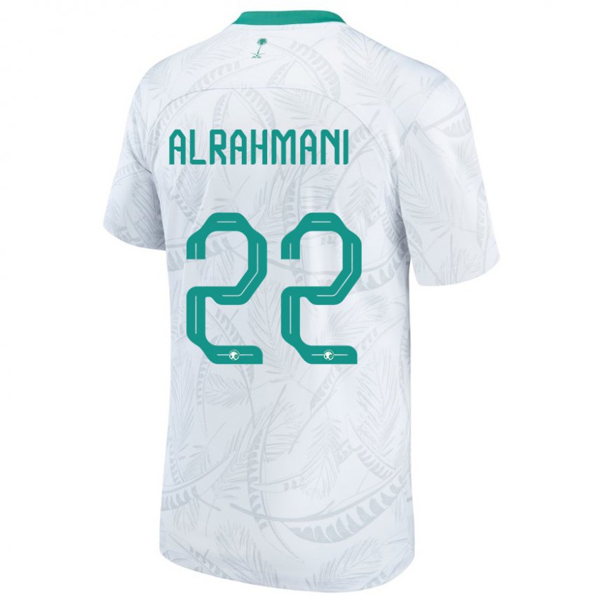 Enfant Maillot Arabie Saoudite Saleh Alrahmani #22 Blanc Tenues Domicile 22-24 T-shirt Belgique