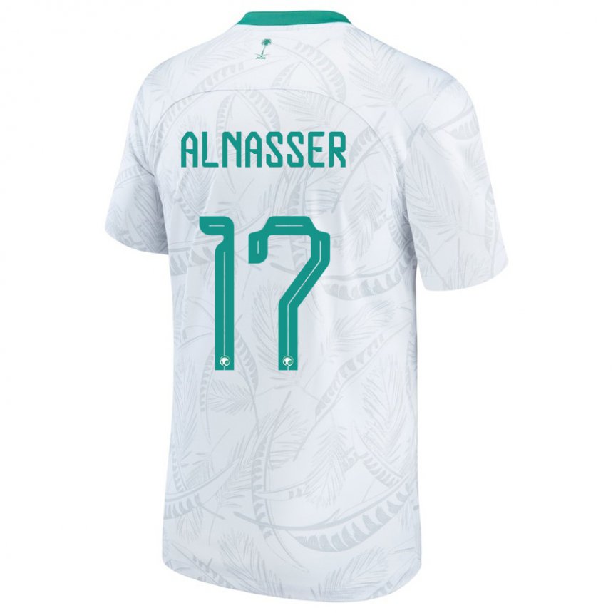 Enfant Maillot Arabie Saoudite Saad Alnasser #17 Blanc Tenues Domicile 22-24 T-shirt Belgique
