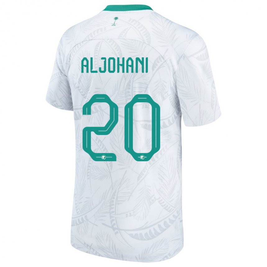 Enfant Maillot Arabie Saoudite Ziyad Aljohani #20 Blanc Tenues Domicile 22-24 T-shirt Belgique