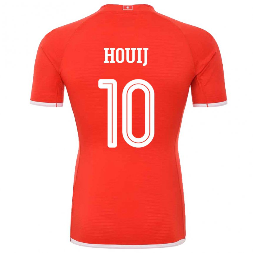 Enfant Maillot Tunisie Mariem Houij #10 Rouge Tenues Domicile 22-24 T-shirt Belgique