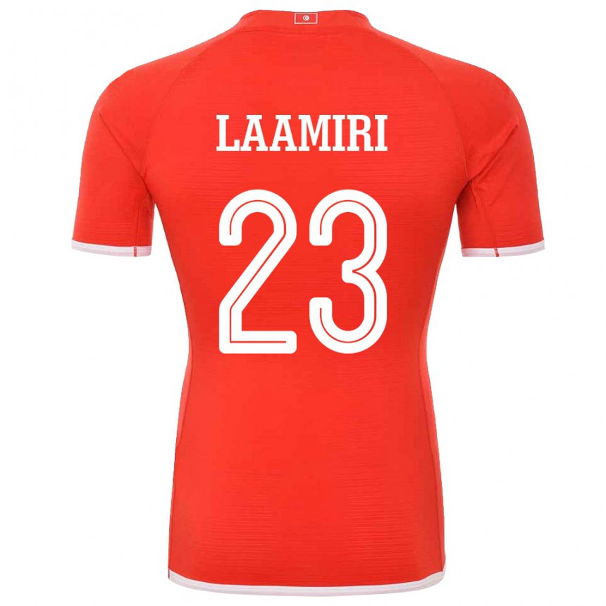 Enfant Maillot Tunisie Soumaya Laamiri #23 Rouge Tenues Domicile 22-24 T-shirt Belgique