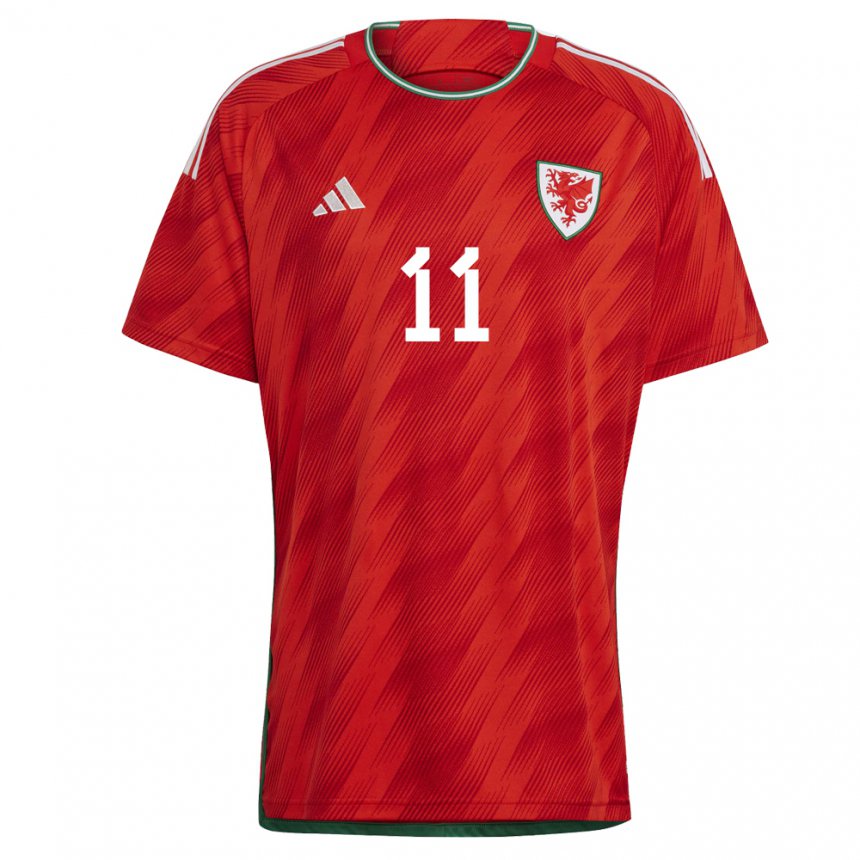 Kinder Walisische James Crole #11 Rot Heimtrikot Trikot 22-24 T-shirt Belgien