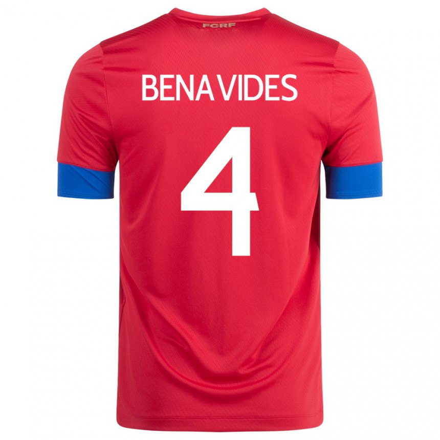 Kinder Costa-ricanische Mariana Benavides #4 Rot Heimtrikot Trikot 22-24 T-shirt Belgien