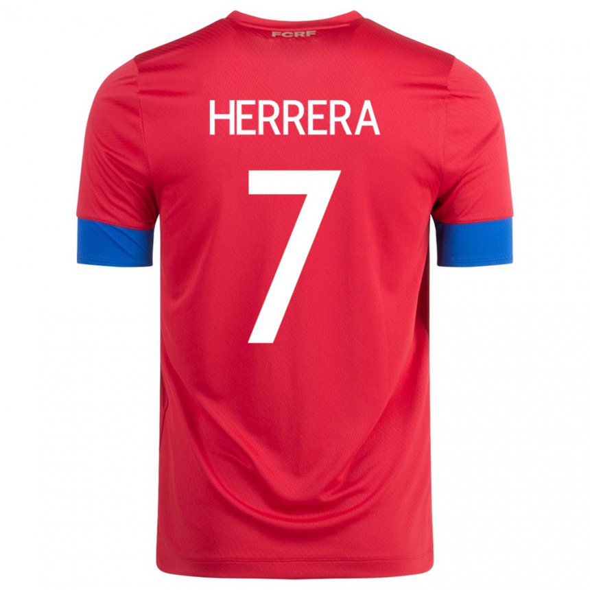 Kinder Costa-ricanische Melissa Herrera #7 Rot Heimtrikot Trikot 22-24 T-shirt Belgien