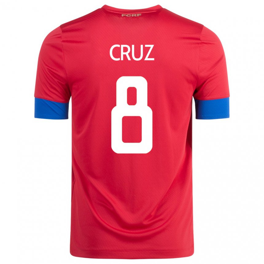 Kinder Costa-ricanische Daniela Cruz #8 Rot Heimtrikot Trikot 22-24 T-shirt Belgien
