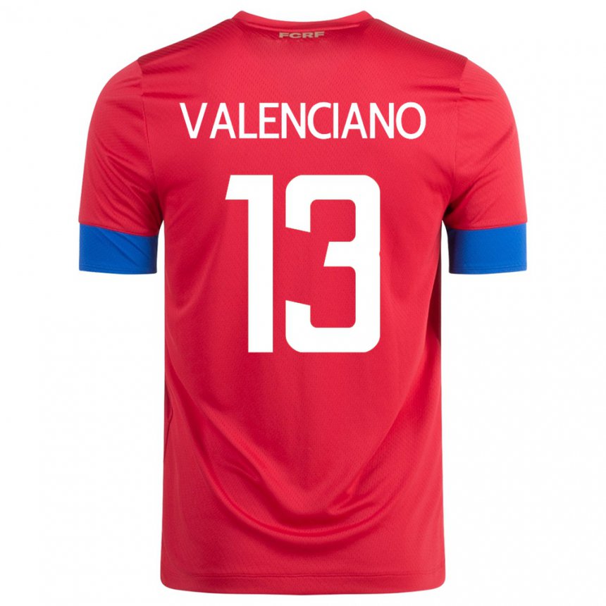 Kinder Costa-ricanische Emilie Valenciano #13 Rot Heimtrikot Trikot 22-24 T-shirt Belgien