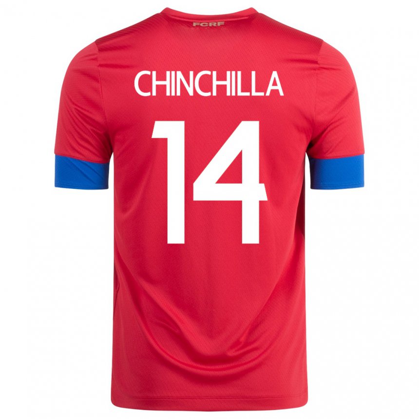Kinder Costa-ricanische Priscila Chinchilla #14 Rot Heimtrikot Trikot 22-24 T-shirt Belgien