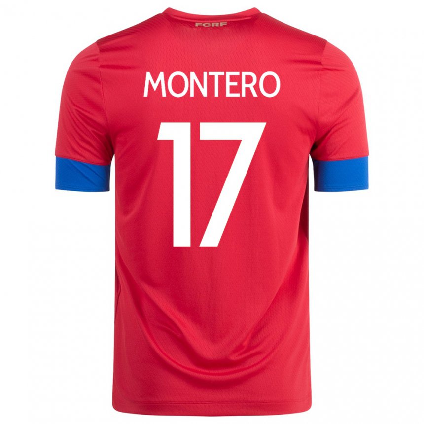 Kinder Costa-ricanische Michelle Montero #17 Rot Heimtrikot Trikot 22-24 T-shirt Belgien