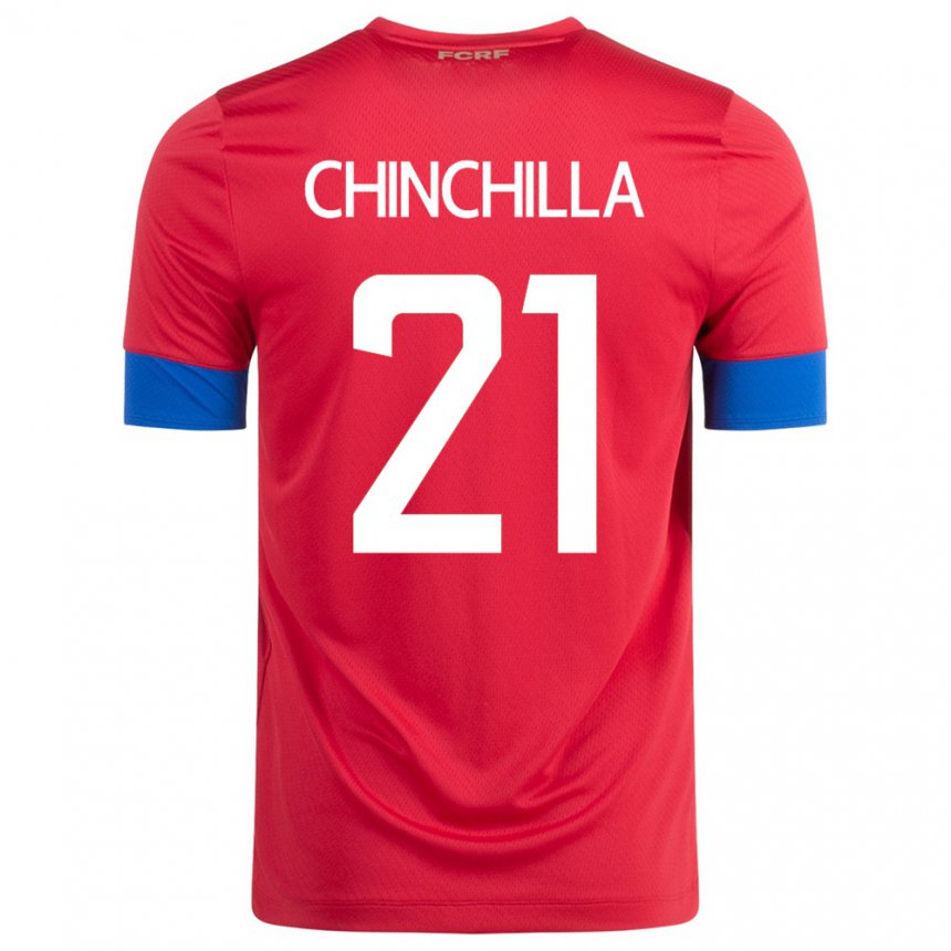 Kinder Costa-ricanische Viviana Chinchilla #21 Rot Heimtrikot Trikot 22-24 T-shirt Belgien