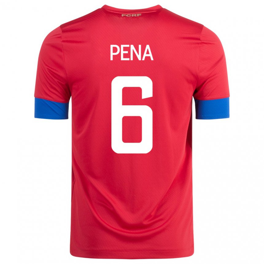 Kinder Costa-ricanische Ricardo Pena #6 Rot Heimtrikot Trikot 22-24 T-shirt Belgien