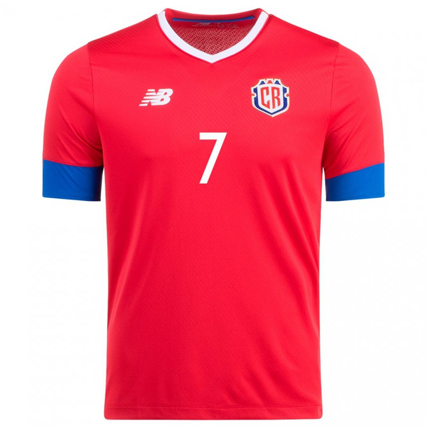 Kinder Costa-ricanische Andrey Soto #7 Rot Heimtrikot Trikot 22-24 T-shirt Belgien