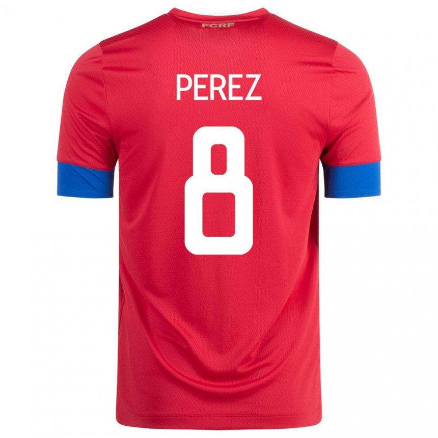 Kinder Costa-ricanische Creichel Perez #8 Rot Heimtrikot Trikot 22-24 T-shirt Belgien