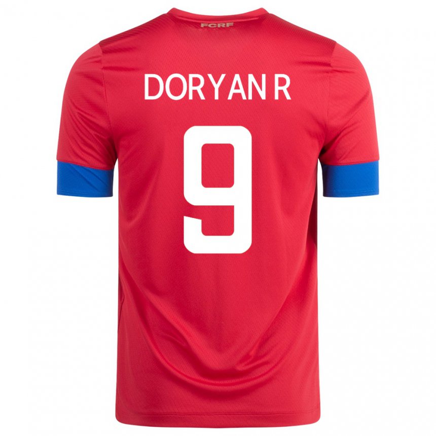 Kinder Costa-ricanische Doryan Rodriguez #9 Rot Heimtrikot Trikot 22-24 T-shirt Belgien