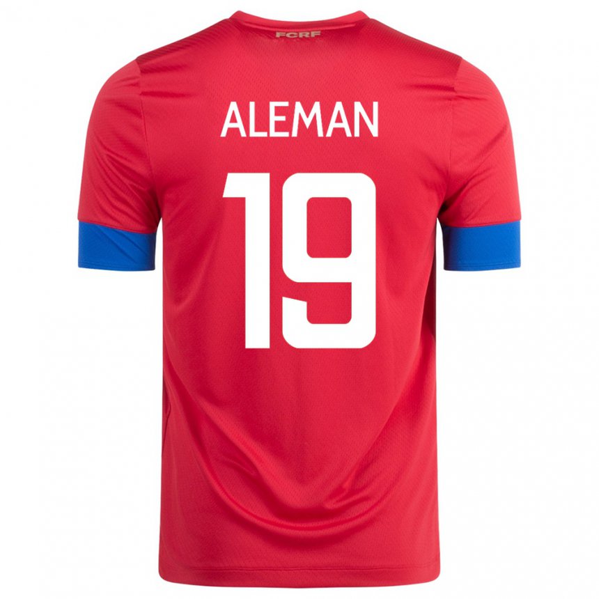 Kinder Costa-ricanische Fabricio Aleman #19 Rot Heimtrikot Trikot 22-24 T-shirt Belgien