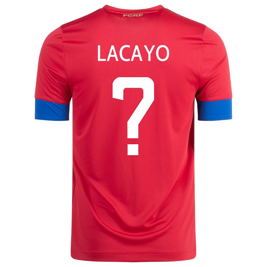 Kinder Costa-ricanische Marcelo Lacayo #0 Rot Heimtrikot Trikot 22-24 T-shirt Belgien