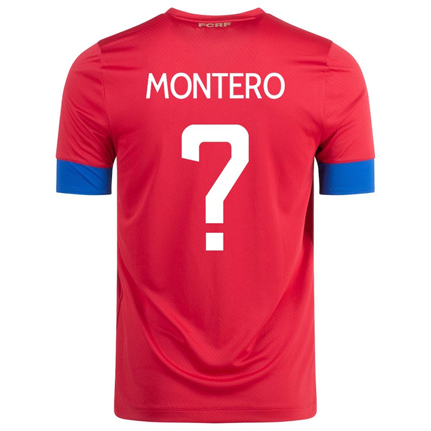 Kinder Costa-ricanische Claudio Montero #0 Rot Heimtrikot Trikot 22-24 T-shirt Belgien