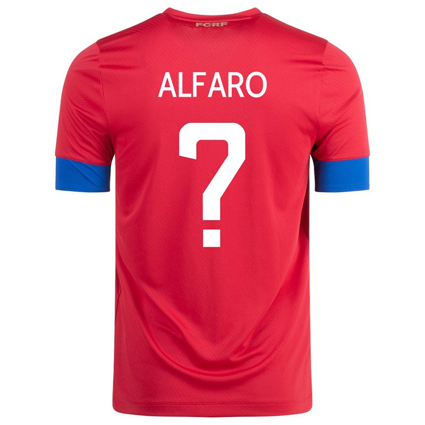 Kinder Costa-ricanische Juan Alfaro #0 Rot Heimtrikot Trikot 22-24 T-shirt Belgien