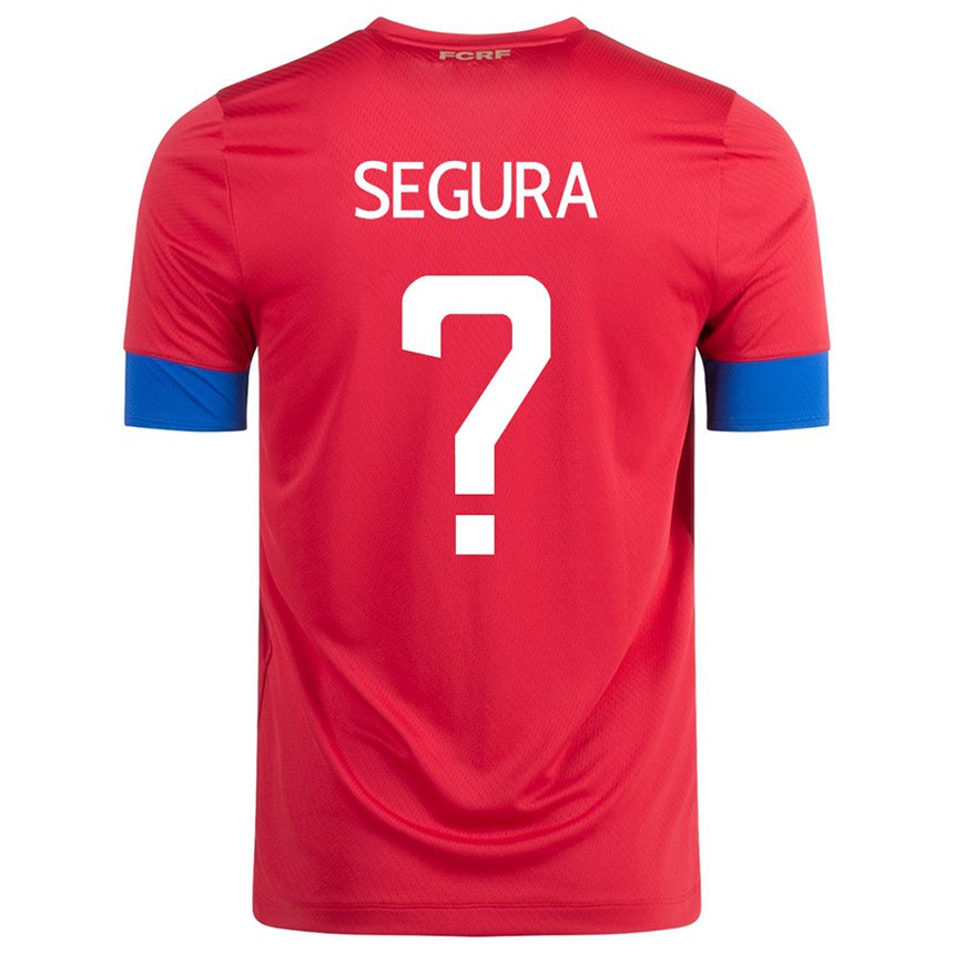 Kinder Costa-ricanische Oscar Segura #0 Rot Heimtrikot Trikot 22-24 T-shirt Belgien