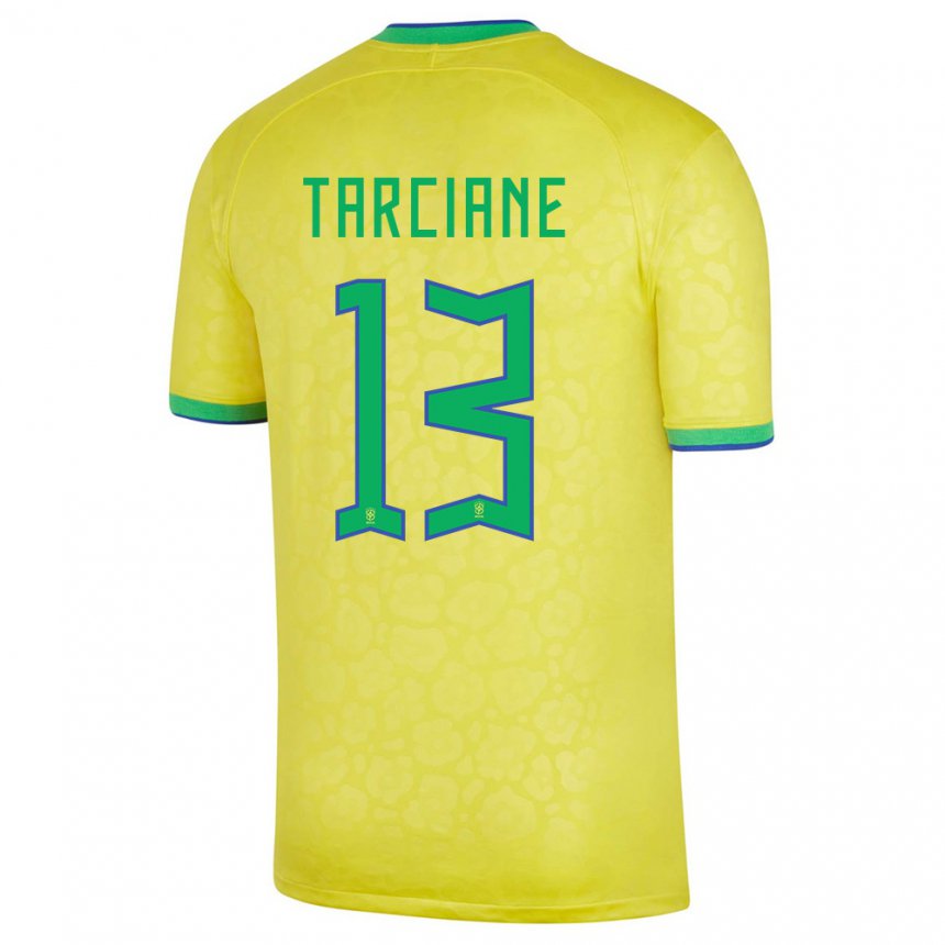 Kinder Brasilianische Tarciane #13 Gelb Heimtrikot Trikot 22-24 T-shirt Belgien