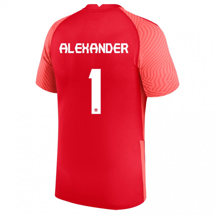 Kinder Kanadische Ben Alexander #1 Rot Heimtrikot Trikot 22-24 T-shirt Belgien