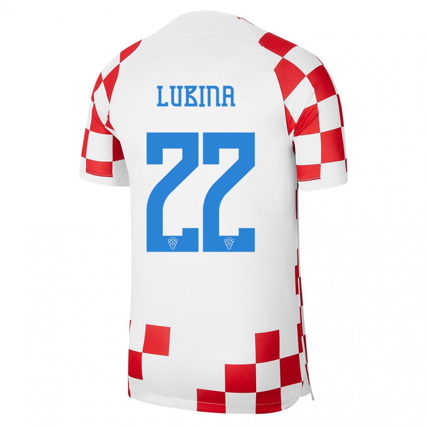 Kinder Kroatische Anela Lubina #22 Rot-weiss Heimtrikot Trikot 22-24 T-shirt Belgien