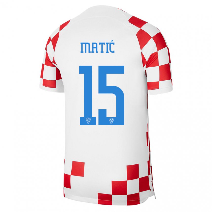 Kinder Kroatische Matej Matic #15 Rot-weiss Heimtrikot Trikot 22-24 T-shirt Belgien