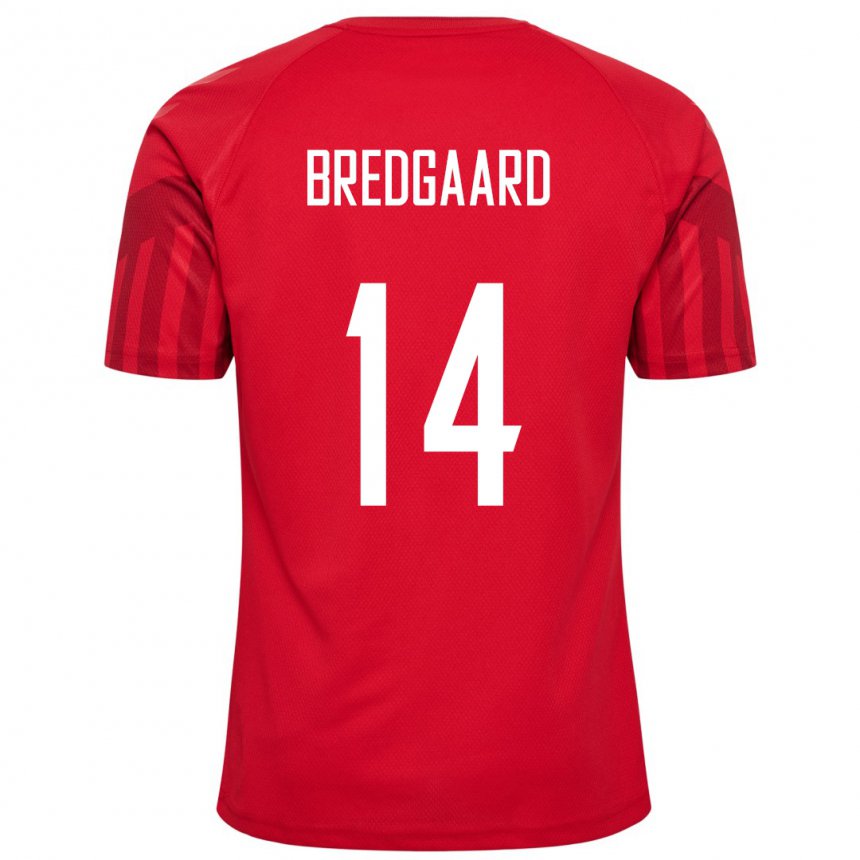 Enfant Maillot Danemark Sofie Bredgaard #14 Rouge Tenues Domicile 22-24 T-shirt Belgique