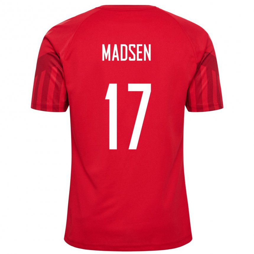 Kinder Dänische Rikke Marie Madsen #17 Rot Heimtrikot Trikot 22-24 T-shirt Belgien
