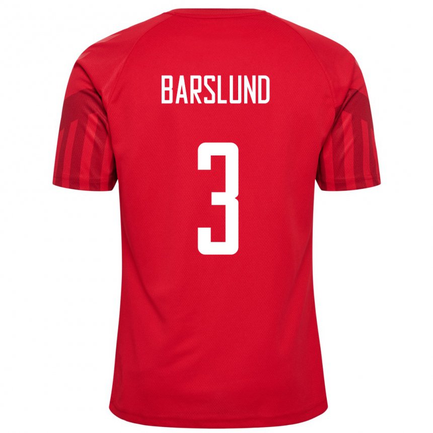 Kinder Dänische Kaare Barslund #3 Rot Heimtrikot Trikot 22-24 T-shirt Belgien