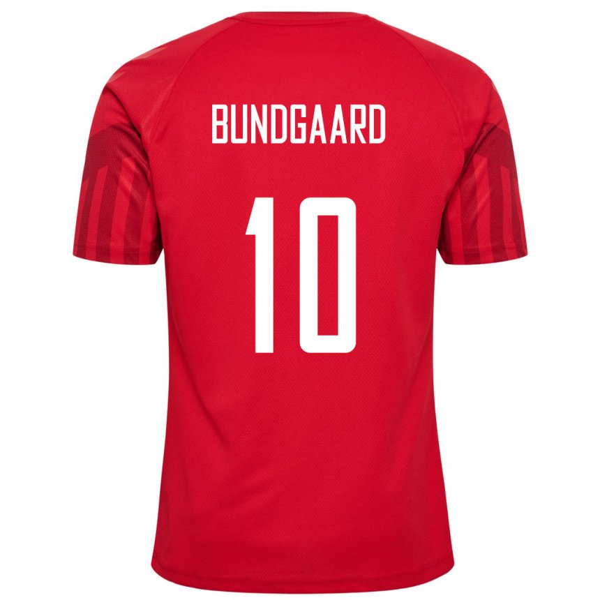 Kinder Dänische Filip Bundgaard #10 Rot Heimtrikot Trikot 22-24 T-shirt Belgien
