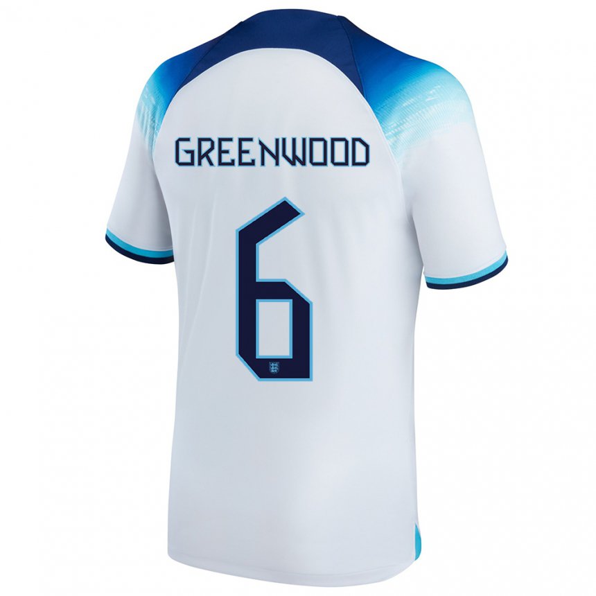 Kinder Englische Alex Greenwood #6 Weiß Blau Heimtrikot Trikot 22-24 T-shirt Belgien