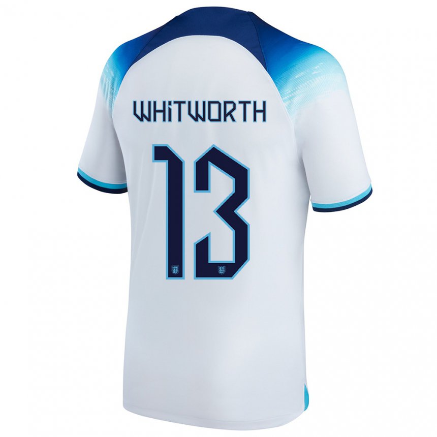Kinder Englische Joseph Whitworth #13 Weiß Blau Heimtrikot Trikot 22-24 T-shirt Belgien