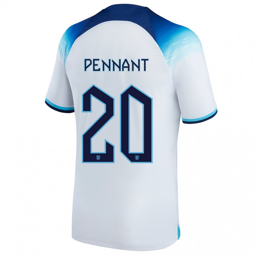 Kinder Englische Kian Pennant #20 Weiß Blau Heimtrikot Trikot 22-24 T-shirt Belgien