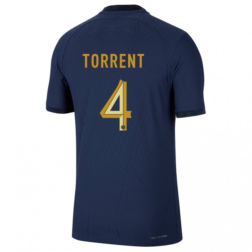 Kinder Französische Marion Torrent #4 Marineblau Heimtrikot Trikot 22-24 T-shirt Belgien