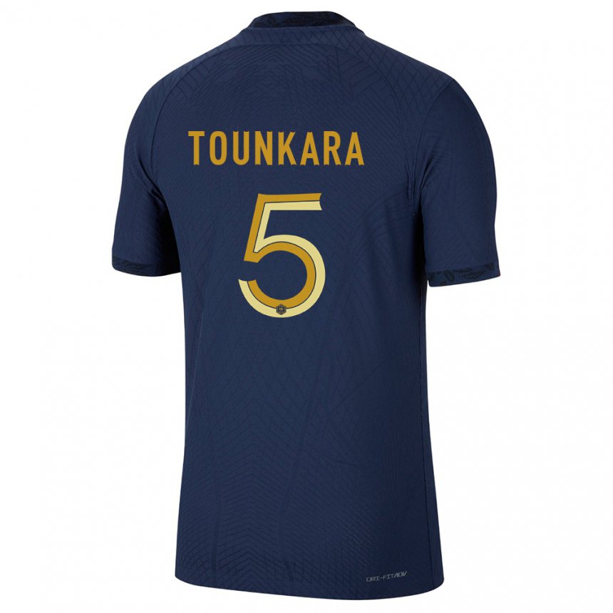 Kinder Französische Aissatou Tounkara #5 Marineblau Heimtrikot Trikot 22-24 T-shirt Belgien